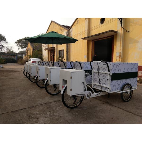 Front Basket and Work Table Electric Cargo Bike Trailer for Mobile Food Transportation