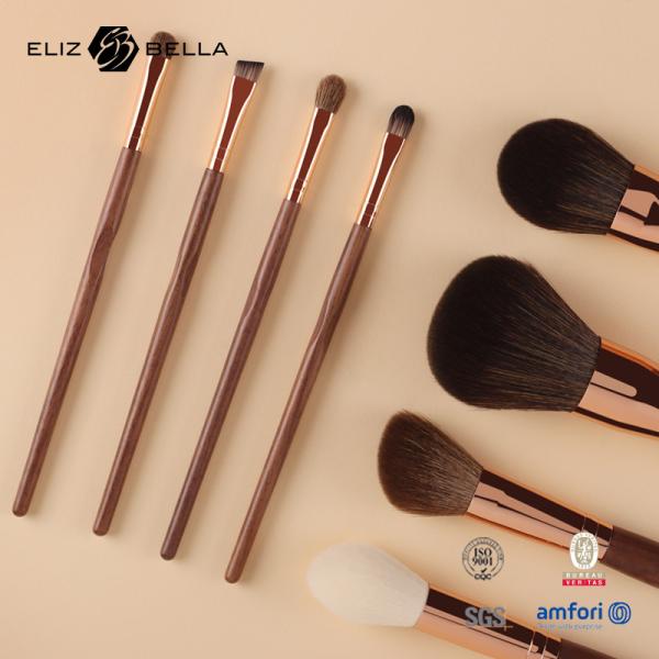 La brosse cosmétique de maquillage d'OEM a placé la marque privée professionnelle de brosse de fard à paupières 8pcs