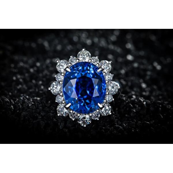 Real azul zafiro piedra preciosa sintética de color para joyería exquisita duradera y caja de reloj