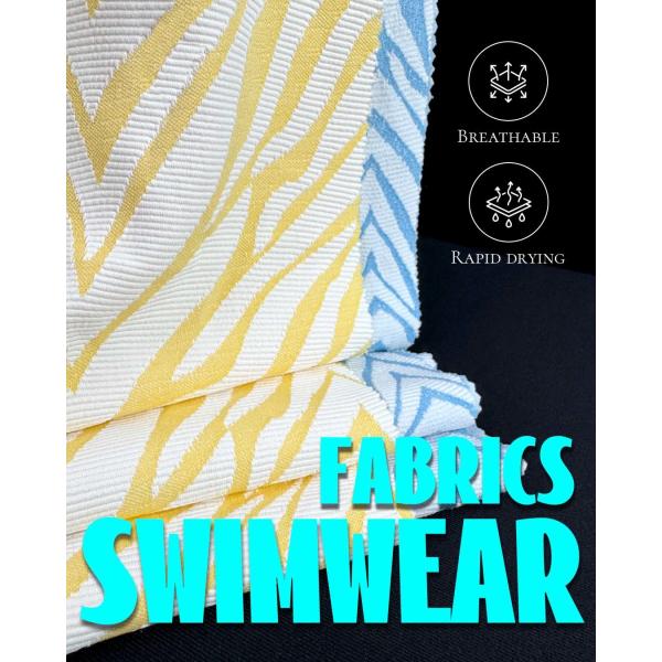 345gsm 60%Nylon + 26% Polyester + 14%Spandex Recycled Swimwear Fabric KN502