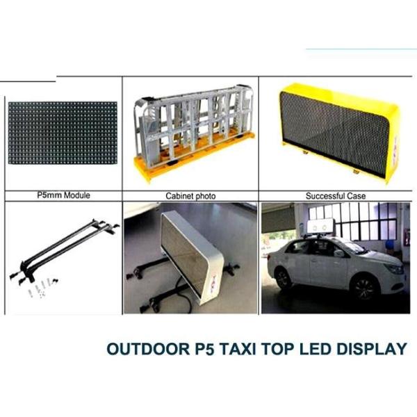 SMD3528 Car Top LED Display , Outdoor P5 Car LED Sign