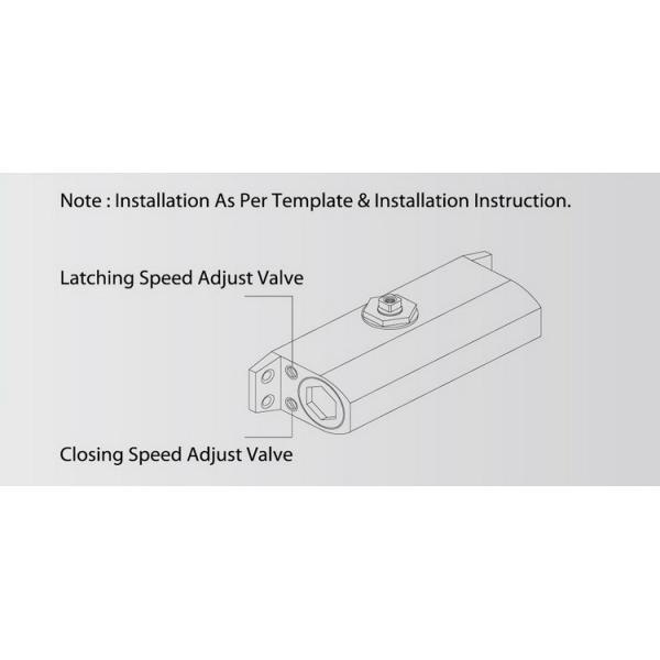 Exterior Overhead Hydraulic Door Closer Size 4 / 3 Top Jamb Mounted Outward Opening
