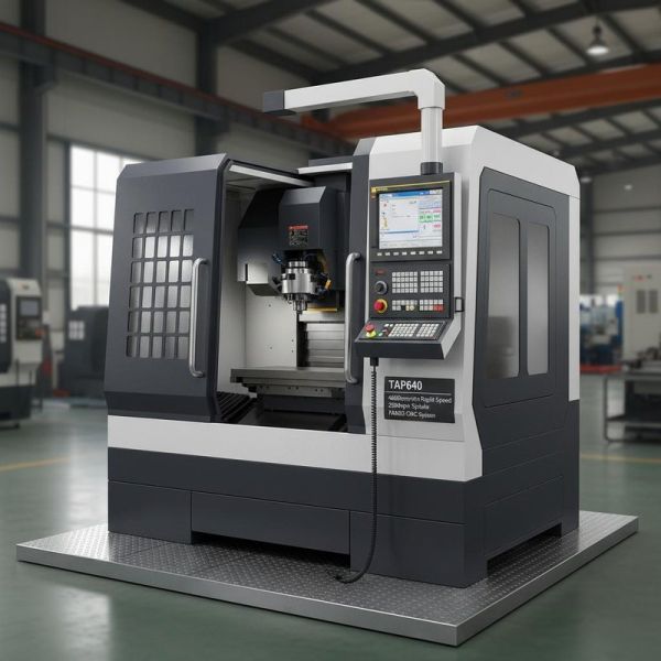 TAP640 Drilling and Tapping Machining Center with 48000mm/min Rapid Speed, 20000rpm Spindle, and FANUC CNC System
