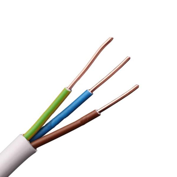 300/500V PVC Sheathed Cable , 2 Core Solid Bare Copper Power Cable NYM-J Electrical Cable
