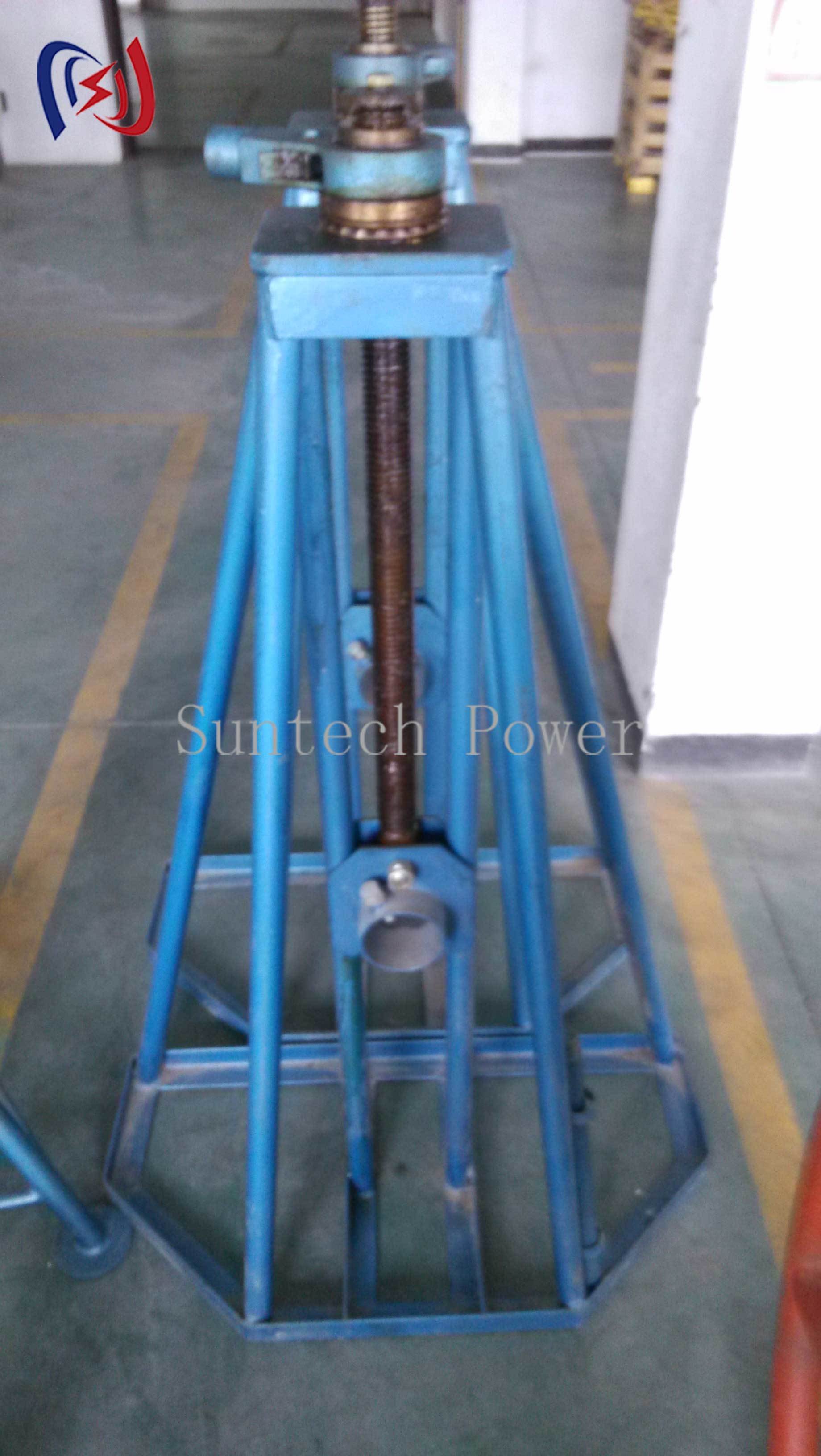 Heavy Duty Simple Reel Stand with 10-50KN Rated Load and 450-1300mm Height Adjustment for Cable Reels
