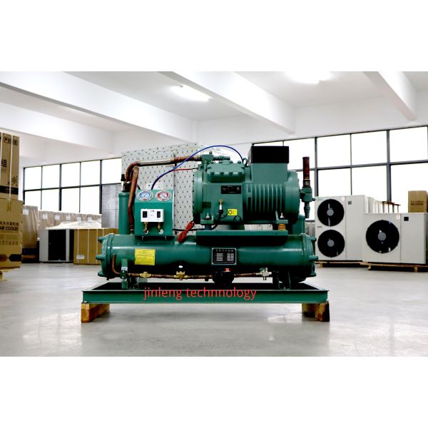 6P Industrial Water Cooled Condensing Unit | Semi-Hermetic Compressor for Chiller & Process Cooling