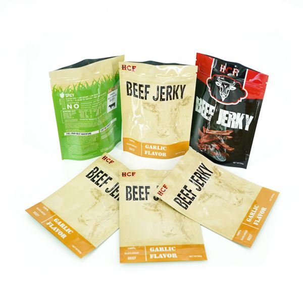 Custom Order Gravure Printing Dry Food Packaging Bags Zipper Bags for Sour Cream Chips Turkey Jerky Coffee Bean Storage