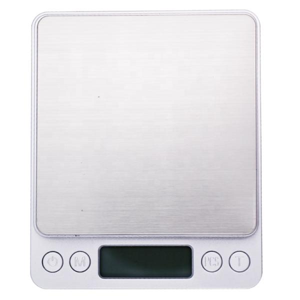 Báscula electrónica digital de 500 g de capacidad para cocina y joyería con báscula transportadora y 2 bandejas. Soporte OEM ODM.
