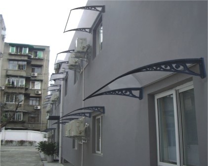 Length Of Bracket 1000mm PC Canopy Featuring 5.0mm PC Hollow Sheet Or PC Solid Sheet Perfect For Industrial Applications