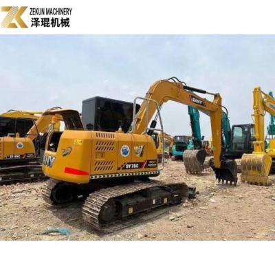 Excavadora Sany SY75 de segunda mão com 7 toneladas de peso operacional