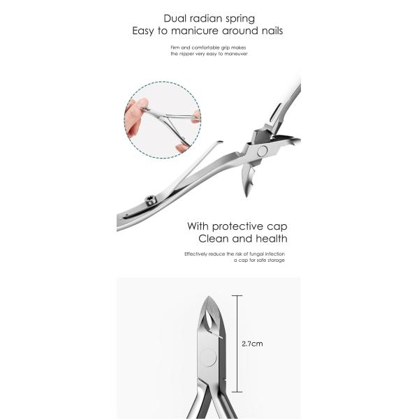 Logo du client Outil de soin des ongles en acier inoxydable durable Coupe-cuticules Nipper pour le salon des ongles