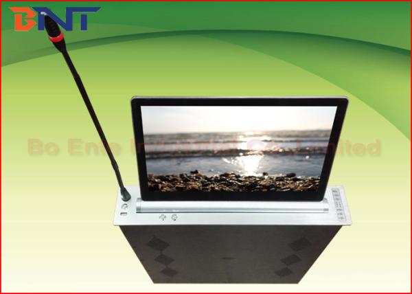 Conference Microphone LCD Monitor Lift with 18.5 Inch Ultra thin Screen for Audio System