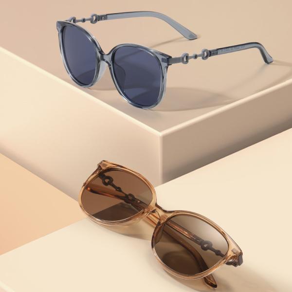 Customized Logo PC Round Metal Sunglasses Unisex Classic Polarized Sunglasses