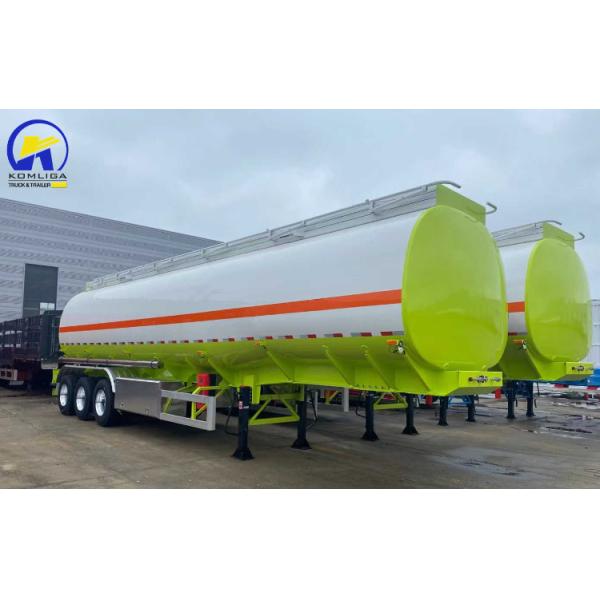 1820mm Tread 3 Axle Carbon Aluminum Oil Tank 42000L 45000 Liters Fuel Tanker Trailer