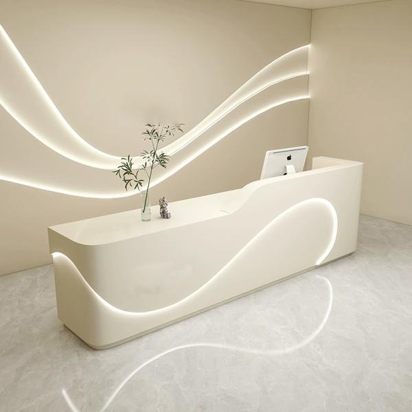 Hospitales de belleza modernos Gran clínica Compañía Recepción Con el mostrador de alta densidad de la hoja