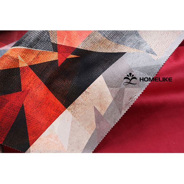 100% Polyester Geometric Prism Modern Printed Velvet For Home Textile