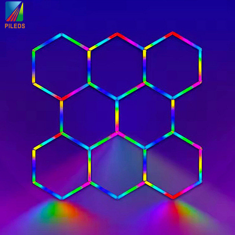 AC110V 230V RGB стиральная автомобильная лампа сотовый светодиодный трубный автомобиль 4S магазин широкое давление лампа рабочего места панель красочный LED окружающей среды