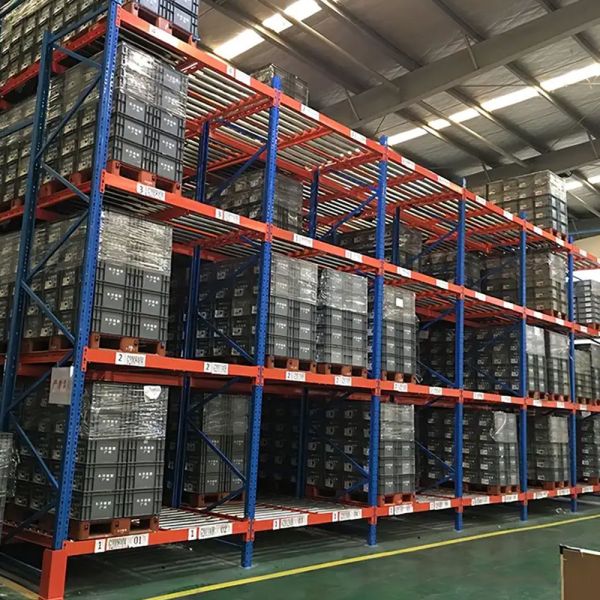Customized Heavy Duty Q235B Steel Gravity Pallet Flow Racking System for Warehouse Storage