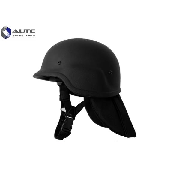 Light Weight Advanced Combat Helmet Black Ear Backneck Protection