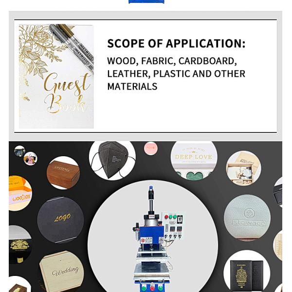 Машина горячей фольги DIY штемпелюя для кожаный выбивая бронзировать