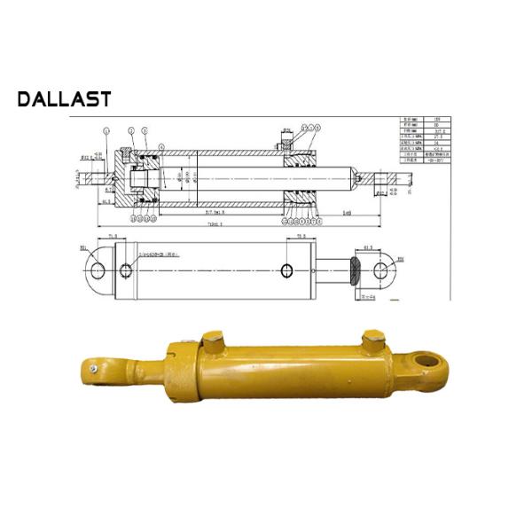 Chromed Industrial Vehicle Hydraulic Oil Cylinder Piston Type One Year Warranty