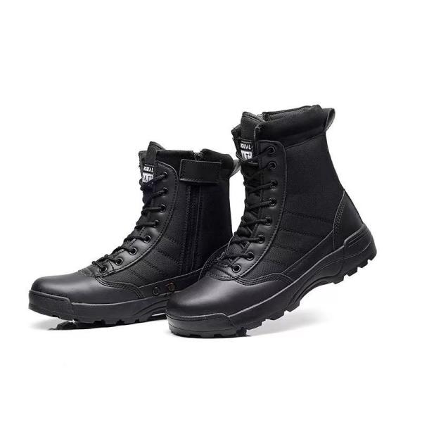 Bottes de combat pour la randonnée en suède de vache Bottes d'alpinisme en caoutchouc durable