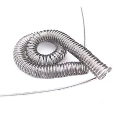 Stainless Wire Reinforced Coil Lanyard With Tails For Protection Leashes