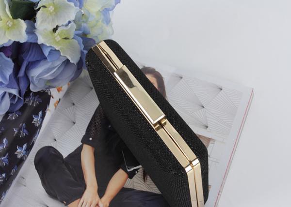 New fashion women clutch purse black style pu leather lady hand bags