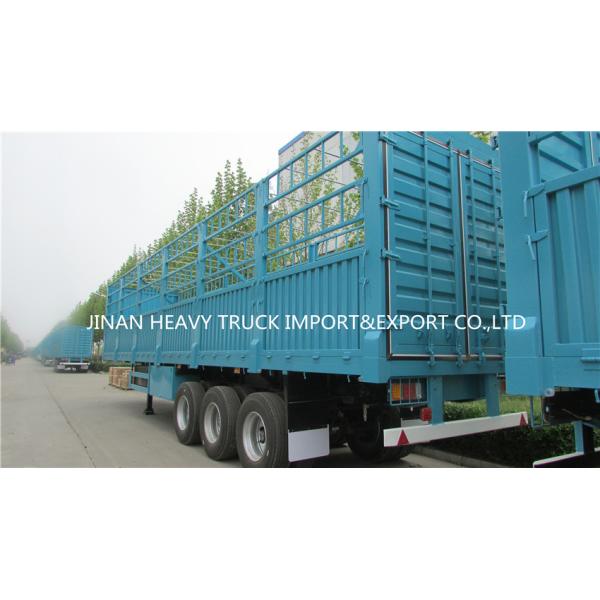 Fence Semi Trailer Livestock Carrier Truck With 3 Axles
