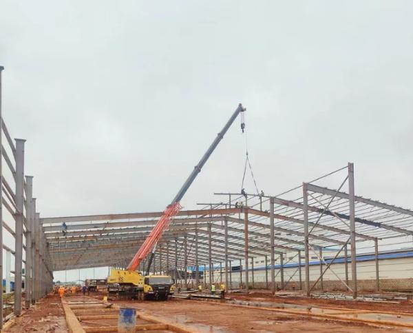 Q355 Welded H Section Steel Workshop Construction with C/Z Section Purlin