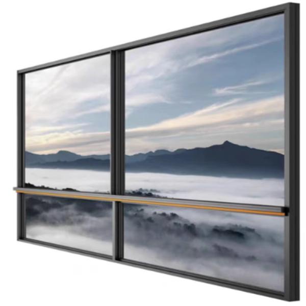 Série 130 Suspensão de Seis Pistas de Fresco Térmico Sliding Window Alumínio 6063-T6 Villa Fechada Balcão Piso A Tecto Vidro