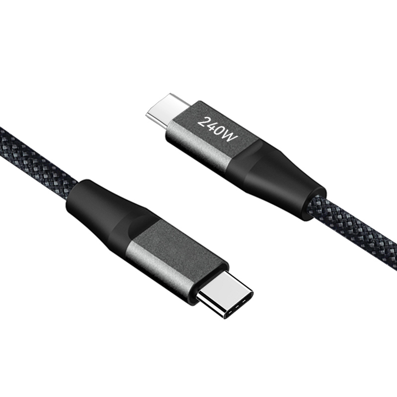 Customized wholesale 240W fast charging waterproof fireproof flash charging car and home data cable, fully compatible for Apple and Huawei.
