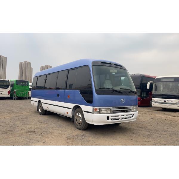 Well Refurbished Toyota Coaster 29 Seats Sliding Windows Bus with DF5S410 Gear Box