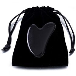 Face Massager Board Scraper Stone Guasha Different Shape with 100% Natural Jade Bag