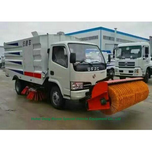 DFAC Truck Mounted Vacuum Street Sweeper With Cleaning Brushes 4000L Refuse