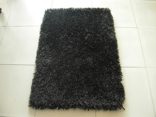 Plain Polyester Silk Mixed With Microfiber 1800G/SQM Shaggy Carpet