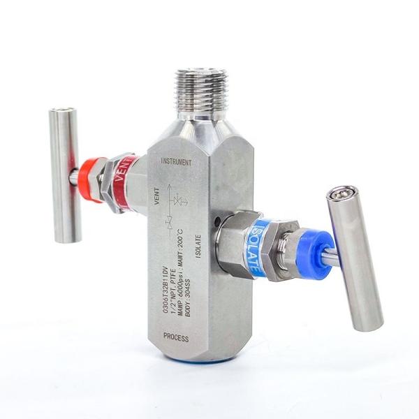 Integrated Stainless Steel Two Valve Group Instrument Pressure Gauge Valve