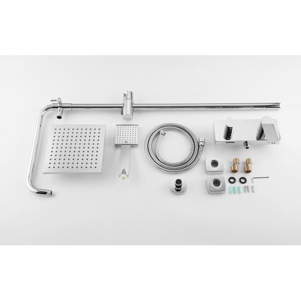 Hotel Bathroom Rain Shower with Brass Valve Core Material and Handheld Shower System