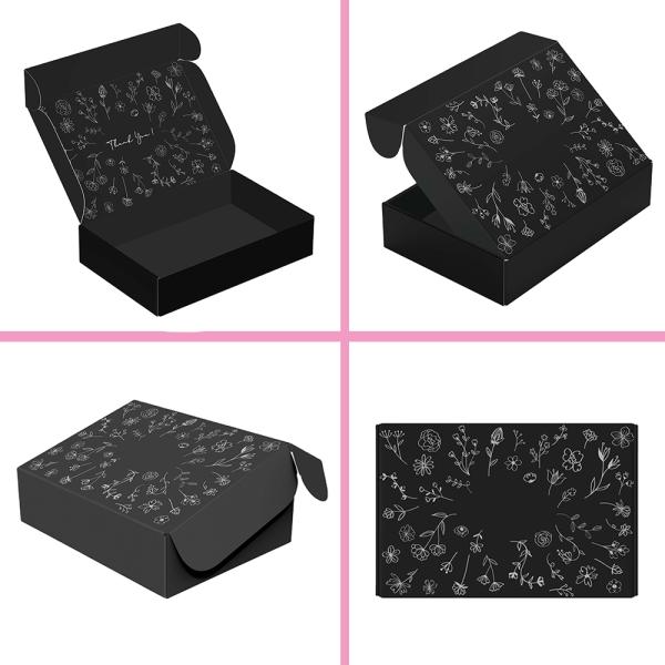 Custom Logo Matte Black Corrugated Mailer Box for Custom Size Accepted Shipping Boxes
