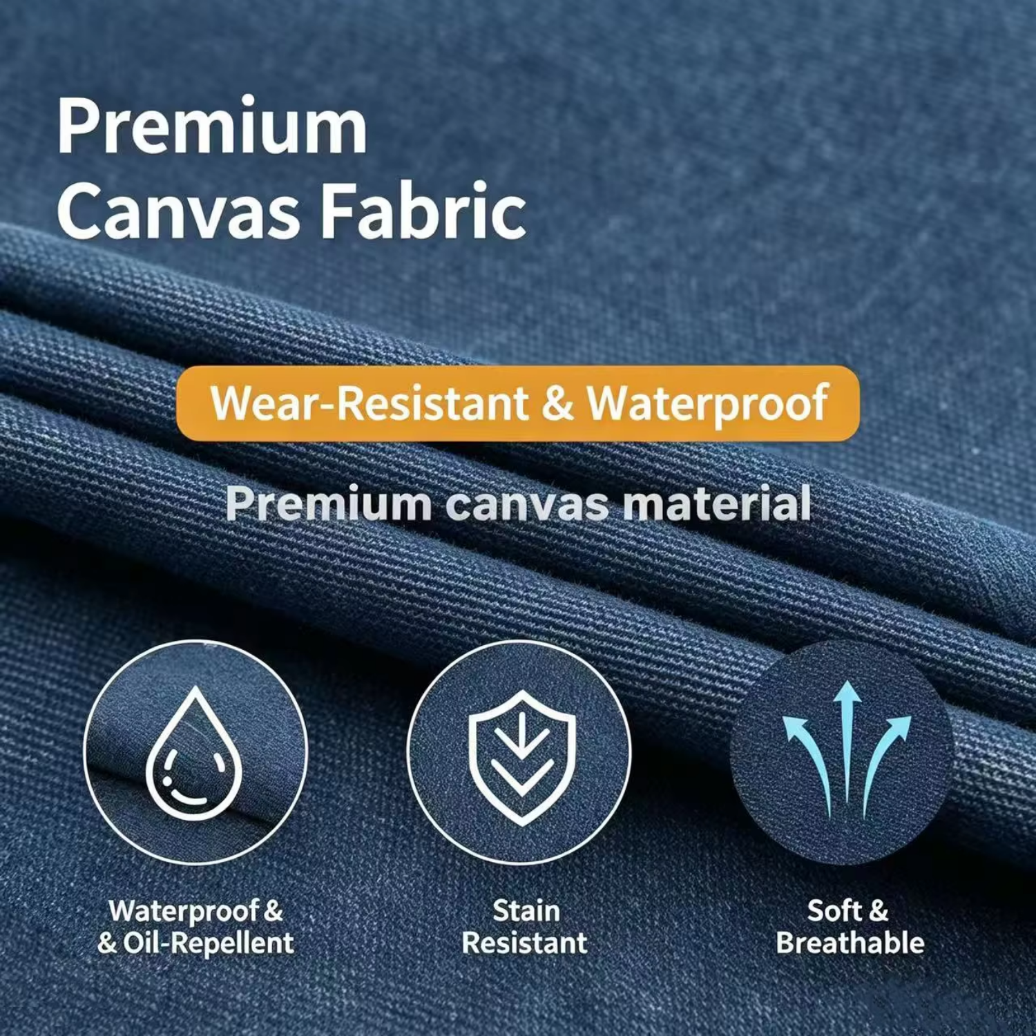 Aprons for Men Women with Oversized Pockets, 16-Ounce Cotton Canvas Cross Back Heavy Duty Work Apron Tool Apron (Navy Blue)