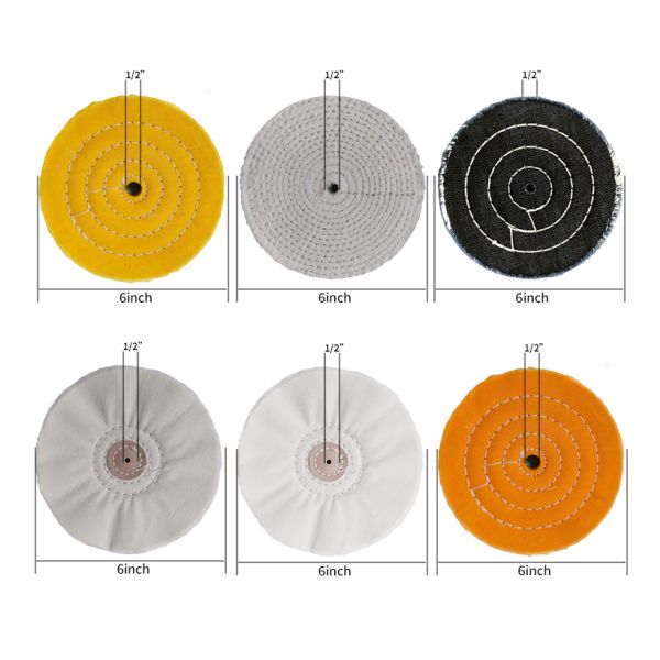 3 Inch Uncombed Loose Cotton Buffing Wheel For High Shine Polishing Metal Automotive