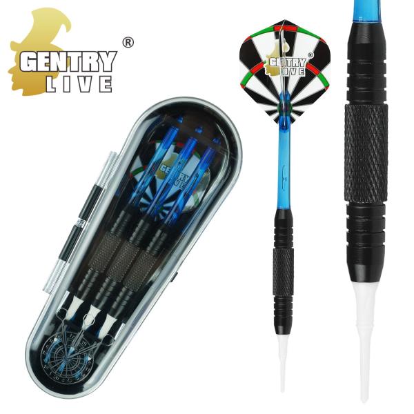 Gentry Live 16g Darts Set With Mail Box Brass 2ba Soft Tip Darts