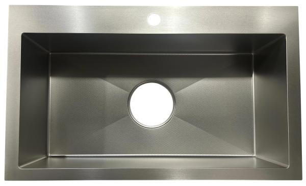 Honey Comb Embossed Steel 304 Sink 185 Big Drain Hold For Korean Market Thick top