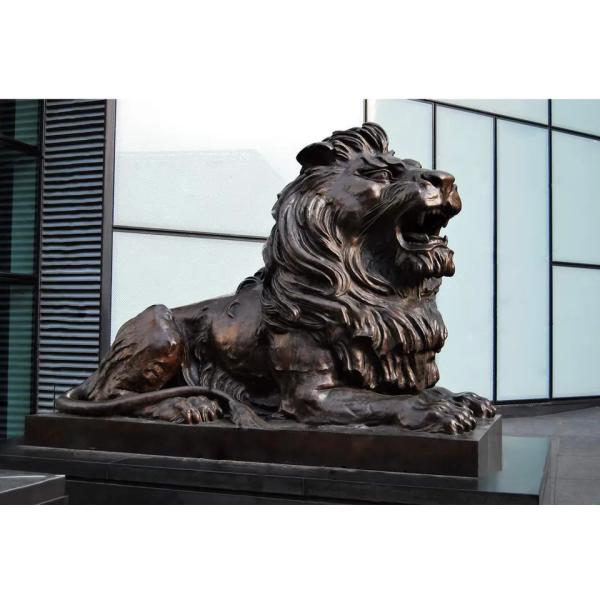 Sculpture grandeur nature extérieure 110cm en Lion Bronze Statue Bronze Lion