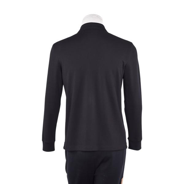 92 Polyester 8 Spandex Polo pour hommes Manches longues Polo simple Anti-rides