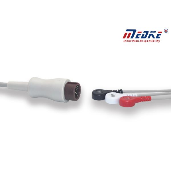Кабель Biolight ECG гибких Leadwires 12pin 3 совместимый терпеливый