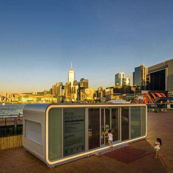 Luxury Prefabricated Apple Cabin House Small High End Hotel Tempered Glass Room Insulation