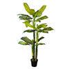 Artificial Golden Dieffenbachia Plant 43 Inch Tall Fake Tropical Lifelike Tree in Pot Silk Faux Dark Green Plant