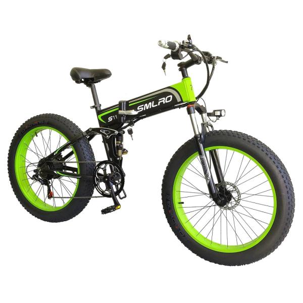 SMLRO S11 26x4.0 inch Fat Tire Folding E-Bike 1000W Motor 14AH S/\MSUNG Lithium Battery Electric Bike Drop Shipping Available