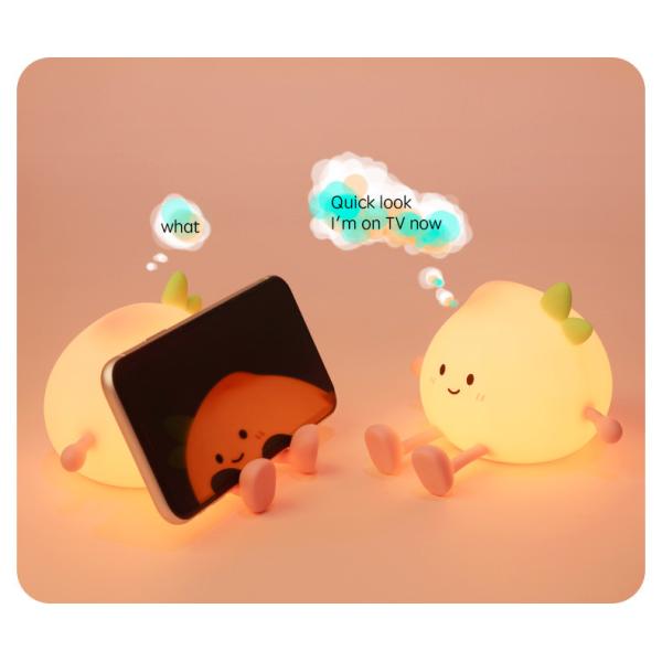 Regalo navideño sueño cronometrado atmósfera relajante melocotón silicona noche luz pat luz